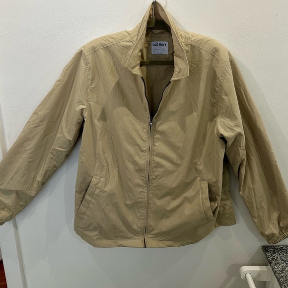 Old Navy Lightweight Beige Zip-Up Jacket – Size L - Picture 2 of 2